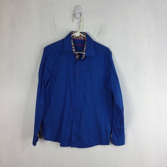 Report Collection Originals Cotton Island Wasked Blue Long Sleeve Shirt Sz Large - Picture 9 of 10
